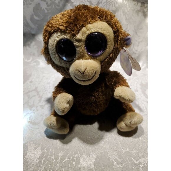 Ty Beanie Boos - COCONUT the Monkey (6 Inch)(2010 Tags / Solid Eyes) - Picture 11 of 12